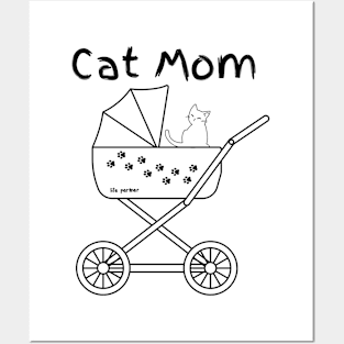 Cat Mom Posters and Art